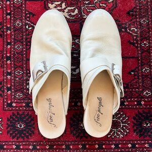 Free people white studded clogs, size 41